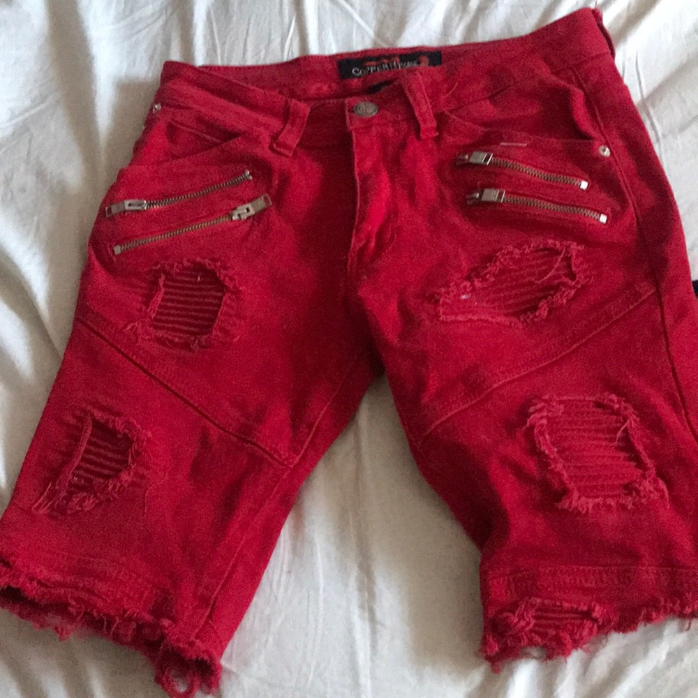 Red men’s jeans
